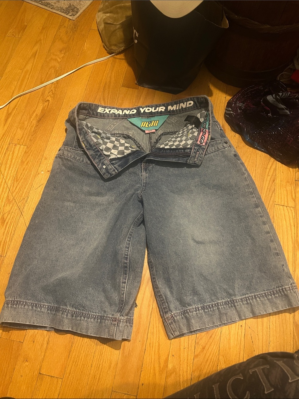 A.LAB Analog Star Cable Denim Shorts Size 10